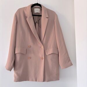 Wilfred Blush Double-Breasted Blazer in size 2